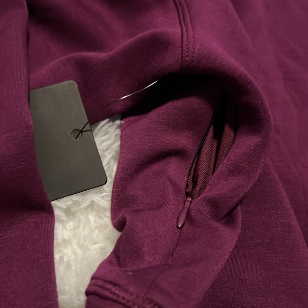 90 Degree by Reflex Soft Scuba Zone Hoodie Color Plum Size XL P2P 25” NWT - Picture 5 of 6